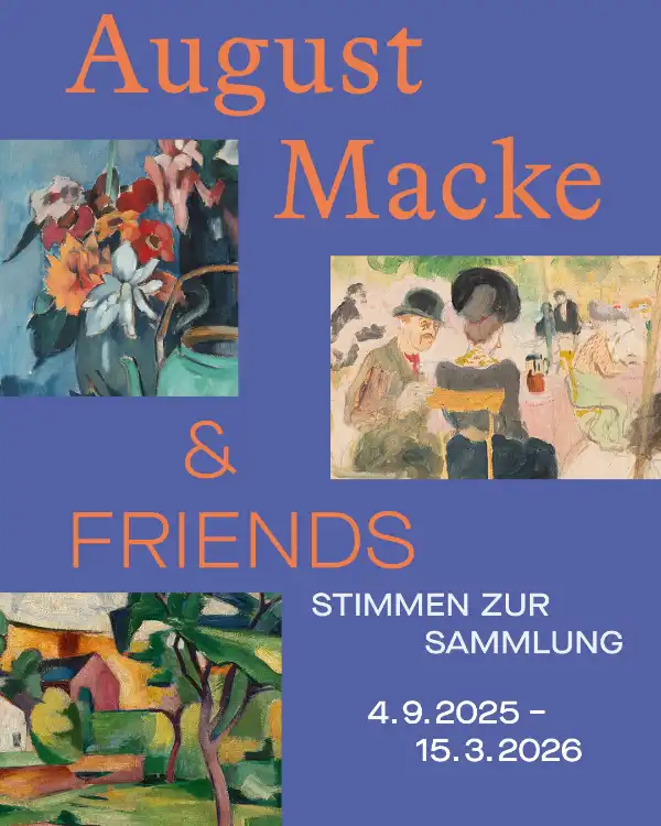 Flyer für Ausstellung:  August Macke Haus Bonn lädt ein zur Vernissage und Ausstellung