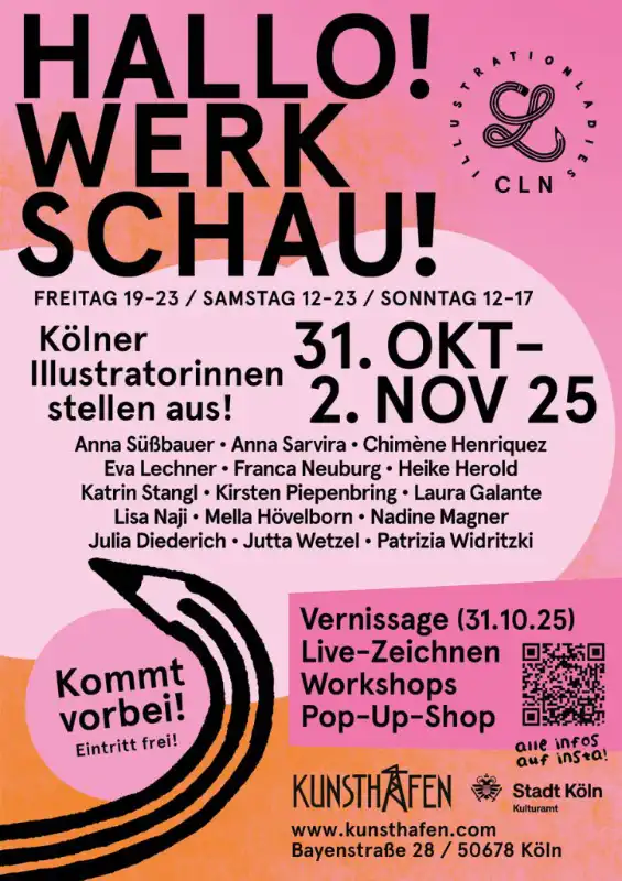 IllustrationLadies Cologne Kunstausstellung und Vernissage im Kunsthafen Köln