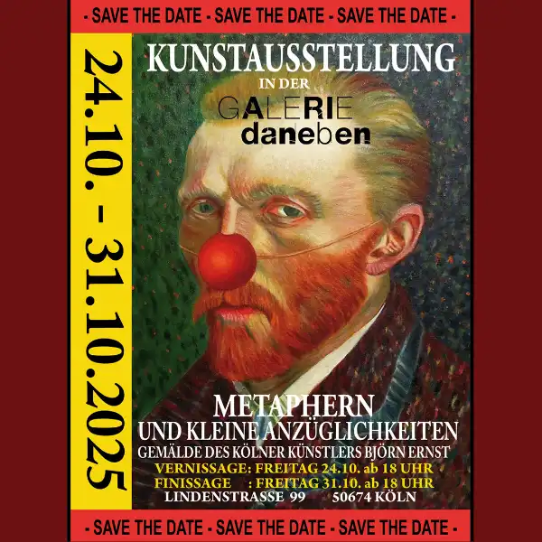 Björn Ernst stellt Malerei in der Galerie daneben in Köln aus, Vernissage und Ausstellung