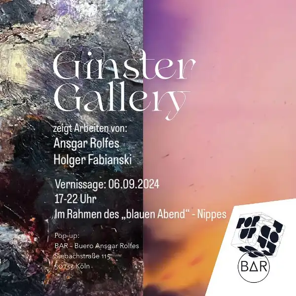 Ausstellung und Vernissage in Pop UP Gallery Ansgar ROlfes, Holger Fabianski Köln