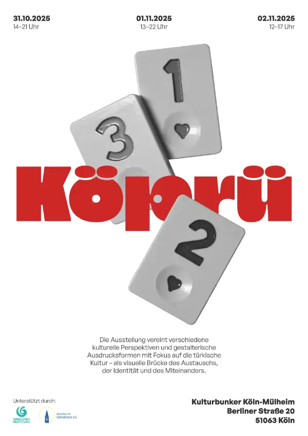 Plakat zur interkulturellen Ausstellung Köprü Köln Mülheim
