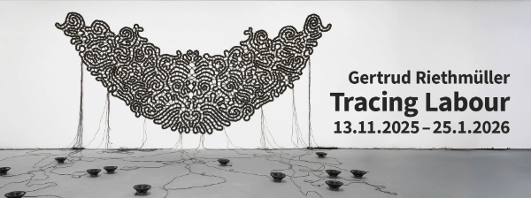 Bild mit Text zur Installation und Ausstellung von Gertrud Riethmüller LVR Bonn