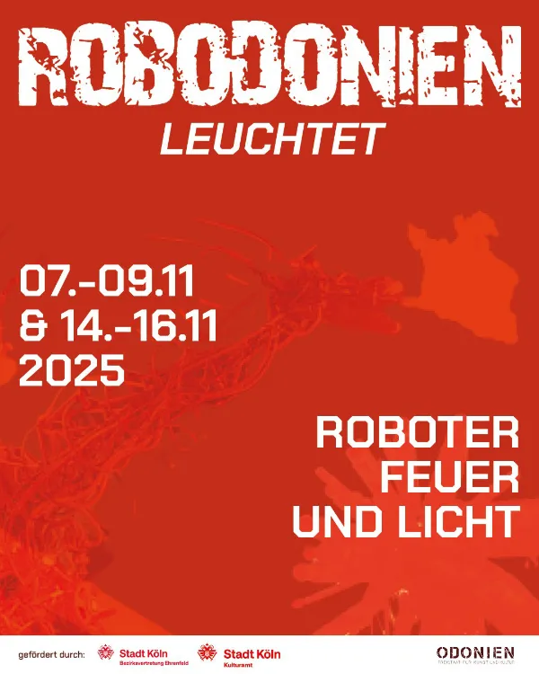 Lichtinstallationen und Robotik im Dunkeln