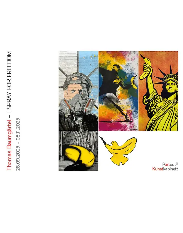 Einladung I spray for Freedom Künstlertalk und Ausstellung von Thomas Baumgärtel