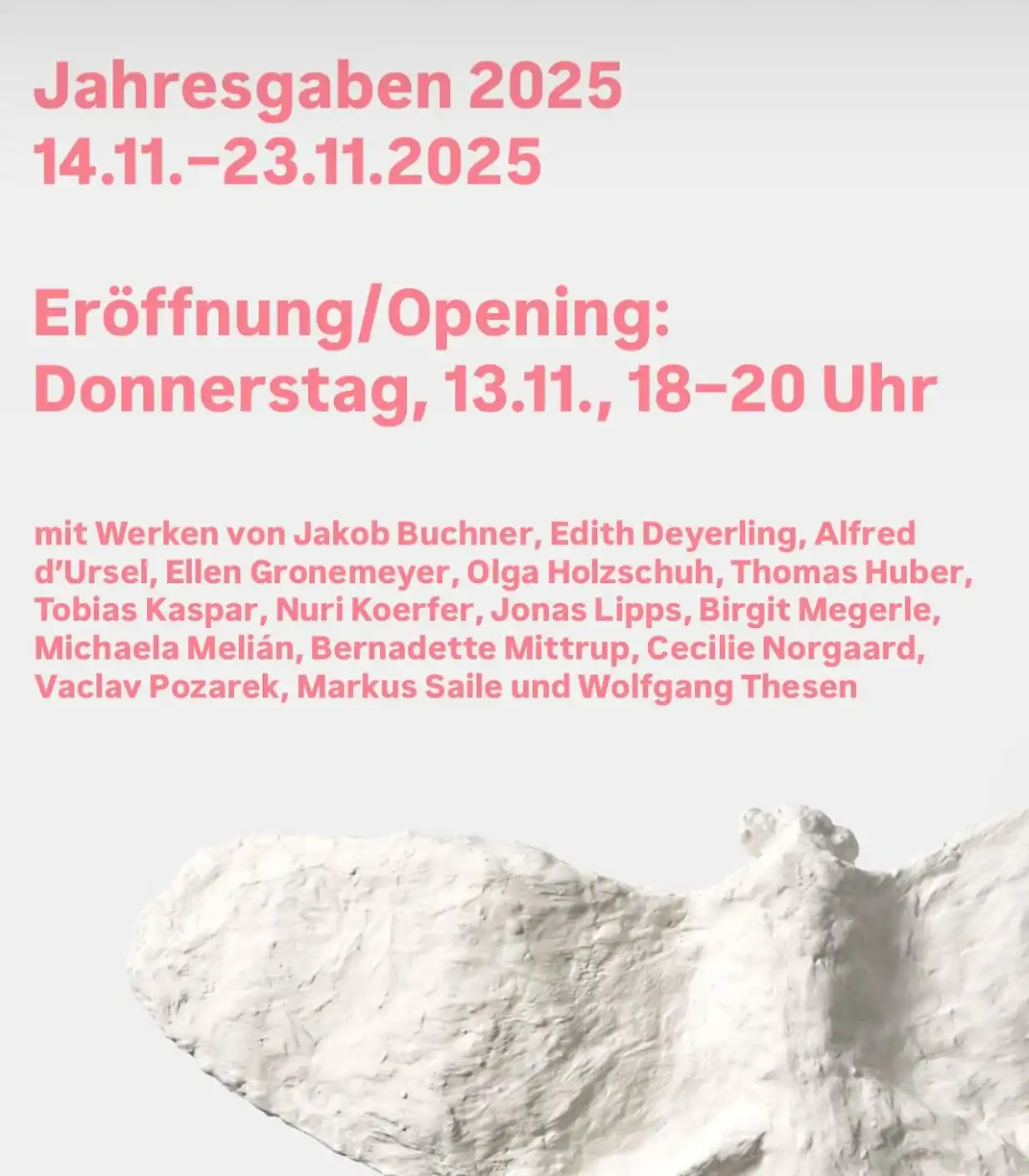 Einladung Kölnischer Kunstverein Kunstausstellung und Vernissage in Köln