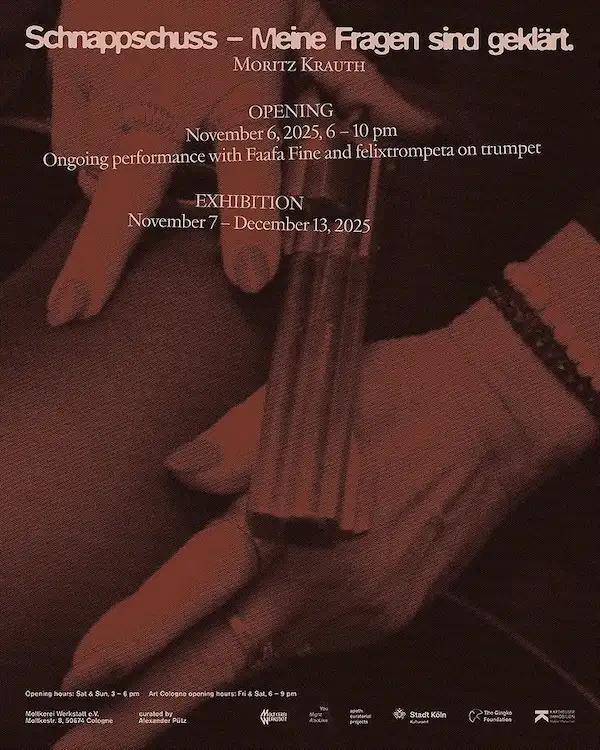 Flyer zur Fotoausstellung mit Vernissage