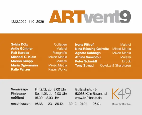 Einladung zur Vernissage und Kunstausstellung in Köln K49