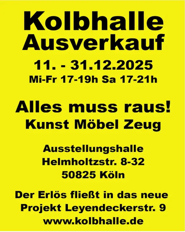 Ausverkauf der Kolbhalle Köln