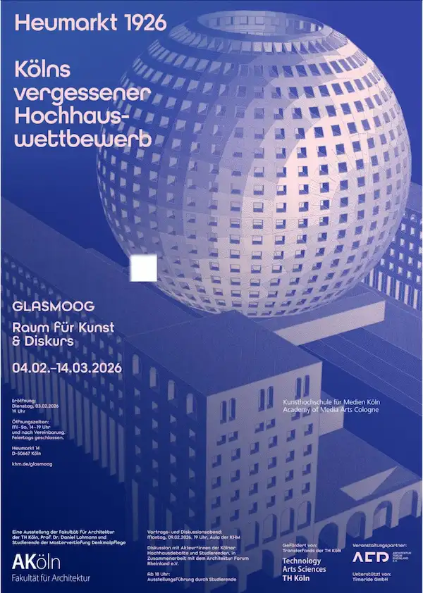 Einladung zur Architekturausstellung und Vernissage in der Glasmoog Köln