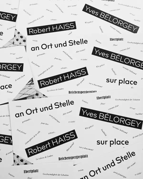 Einladung zur Vernissage und Ausstellung von Robert HAISS & Yves BÉLORGEY 
