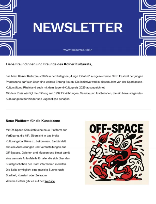 Newsletter Kölner Kulturrat