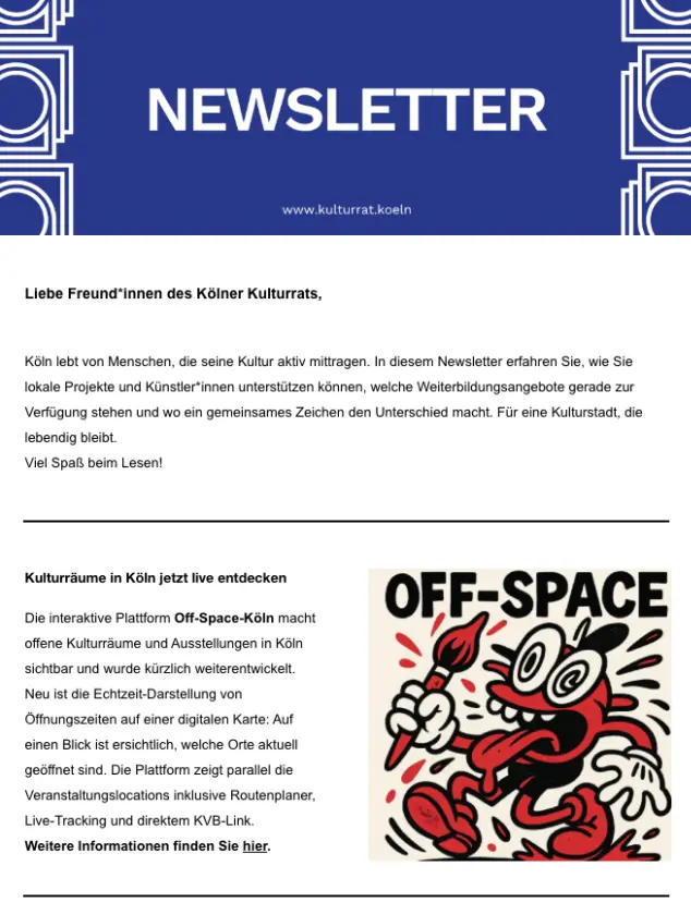 Newsletter Kölner Kulturrat