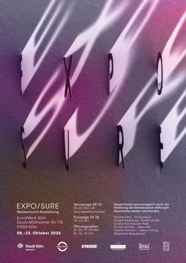 Einladung zur Ausstellung EXPO/SURE in 2 Köln