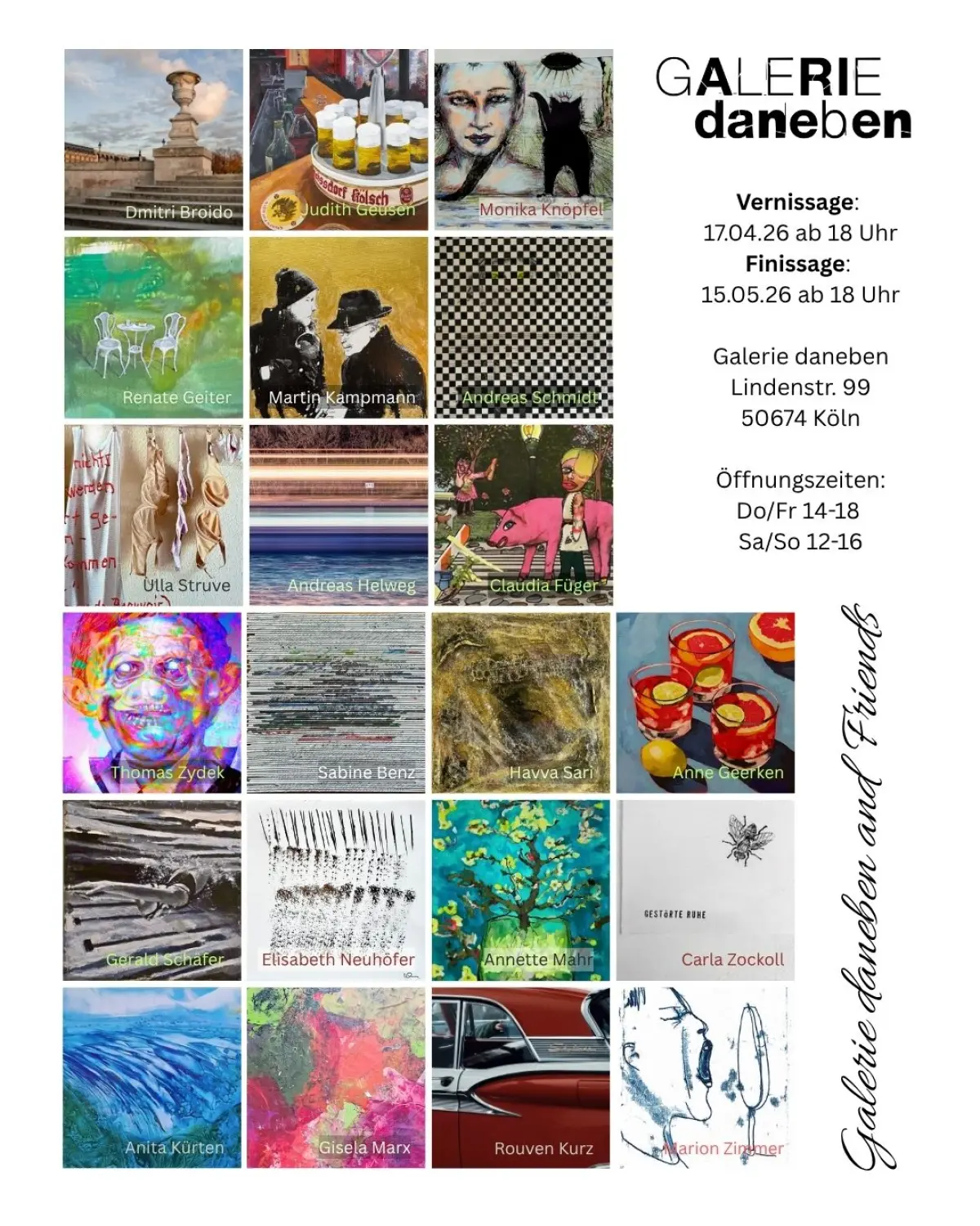 Einladung Galerie daneben and friends