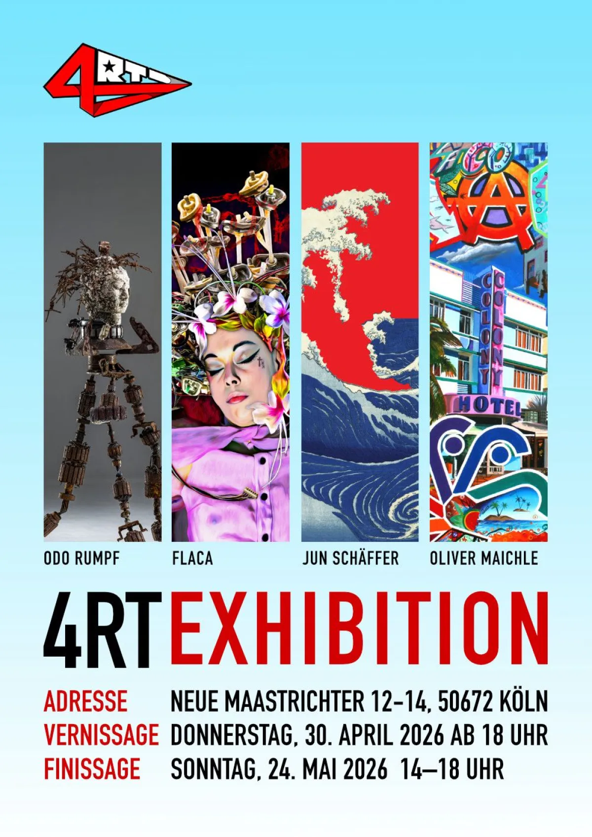 Einladung zur Kunsausstellung und Vernissage in Köln 4rtexhibition