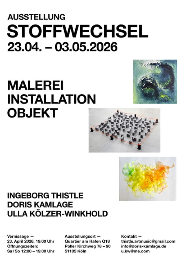 Einladung zur Ausstellung und Vernissage im Quartier am Hafen