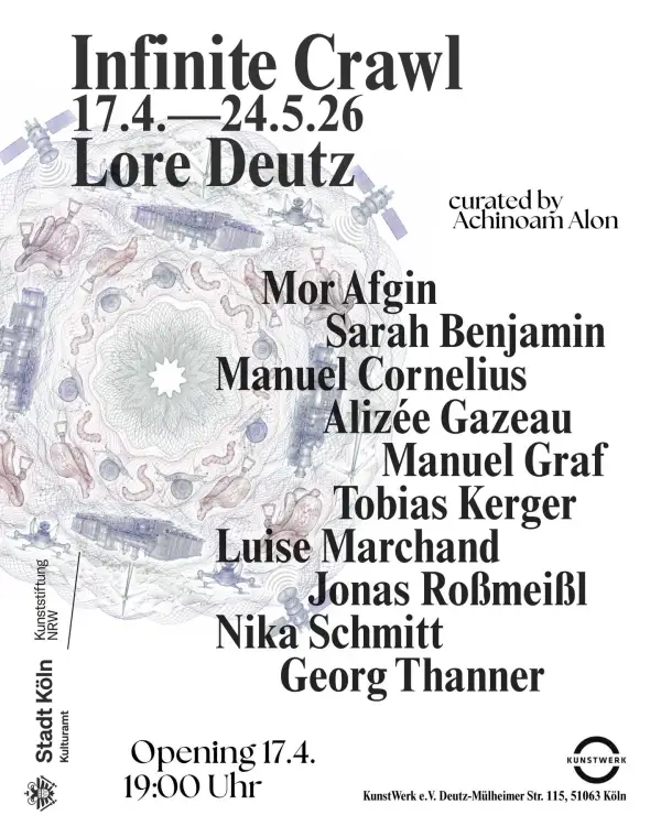 Einladung zur Ausstellung Infinite Crawl in Köln
