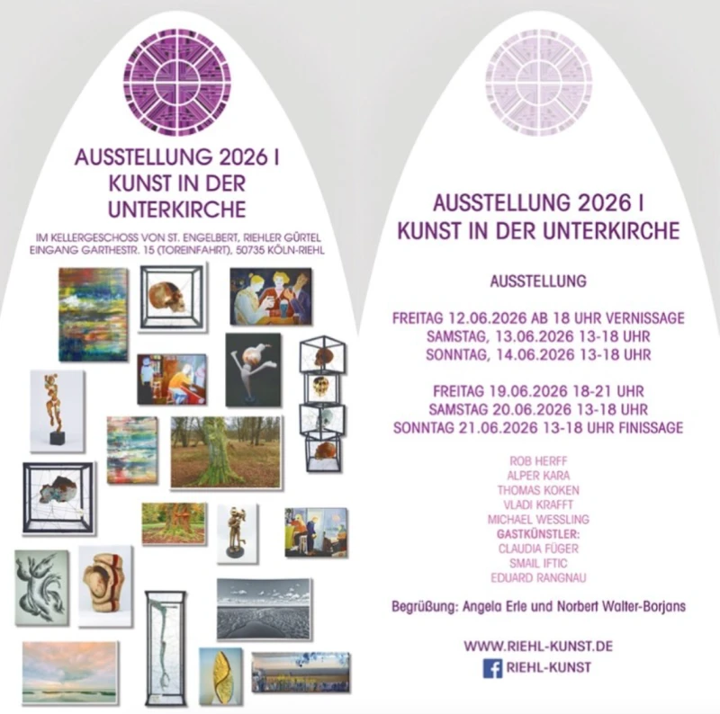 Einladung zur Vernissage "AUSSTELLUNG 2026 | KUNST IN DER UNTERKIRCHE"