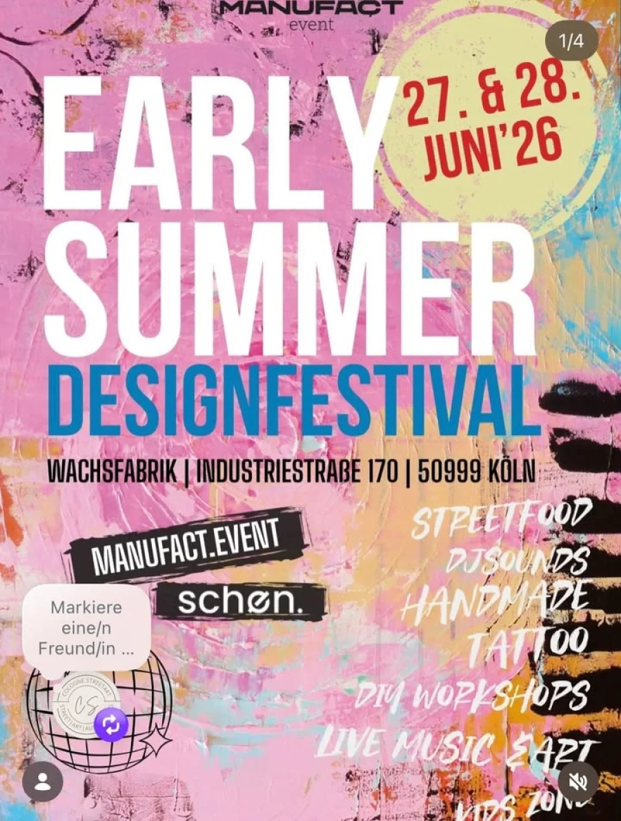 Einladung zur Ausstellung "☀️ EARLY SUMMER 🍹" von Designfestival in 2, Köln