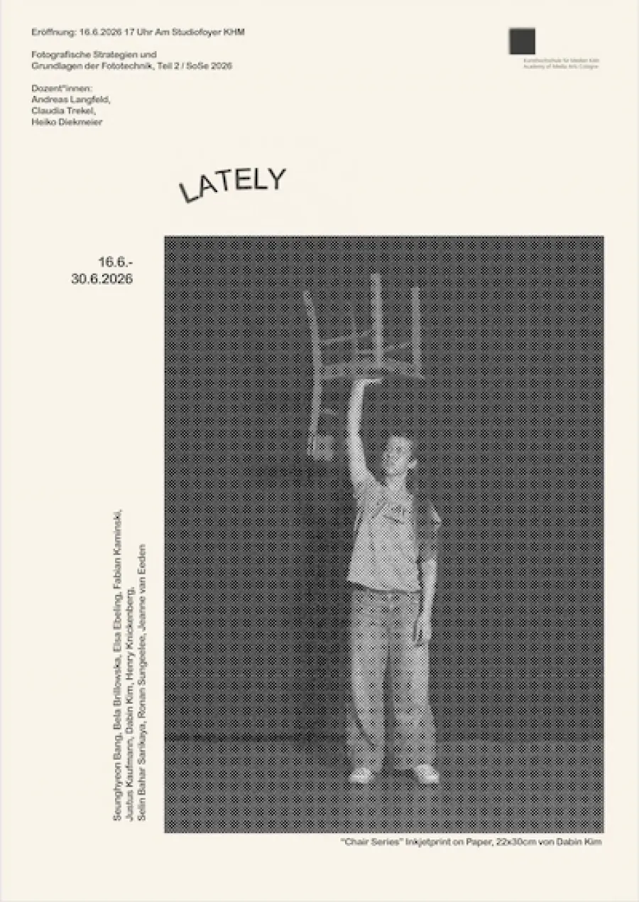 Einladung zur Ausstellung "LATELY" in Köln
