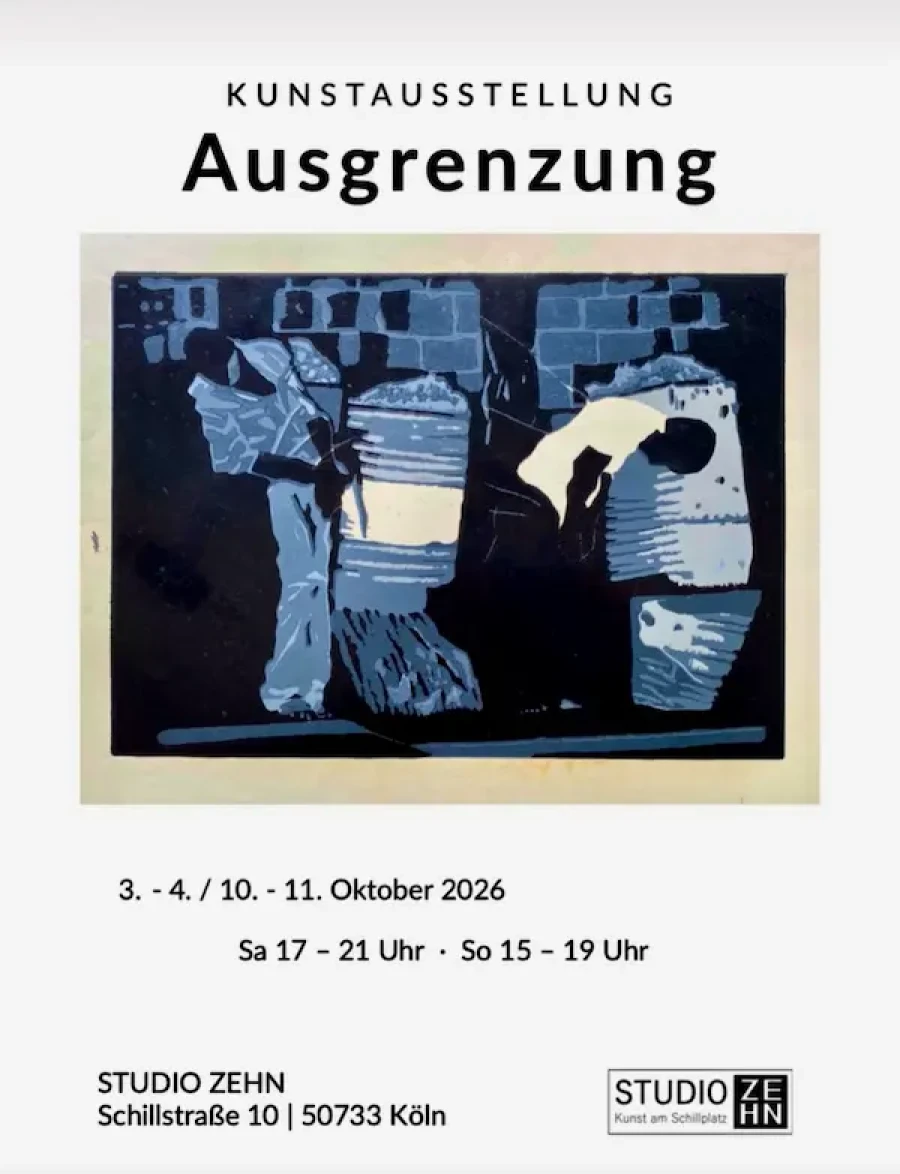 Einladung zur Ausstellung im Studio 10 in Köln