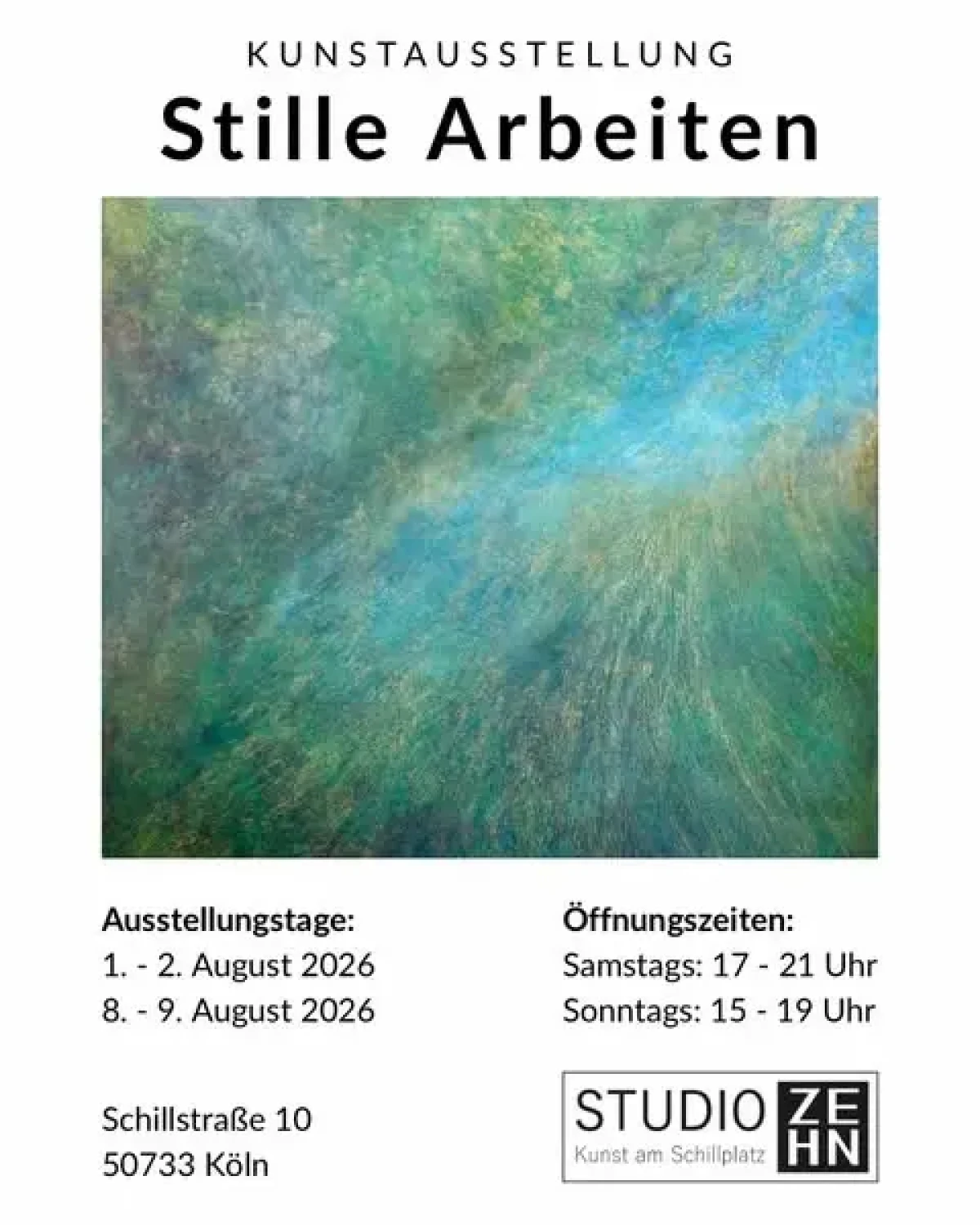 Einladung zur Ausstellung "Kunstausstellung „Stille Arbeiten“ in Köln