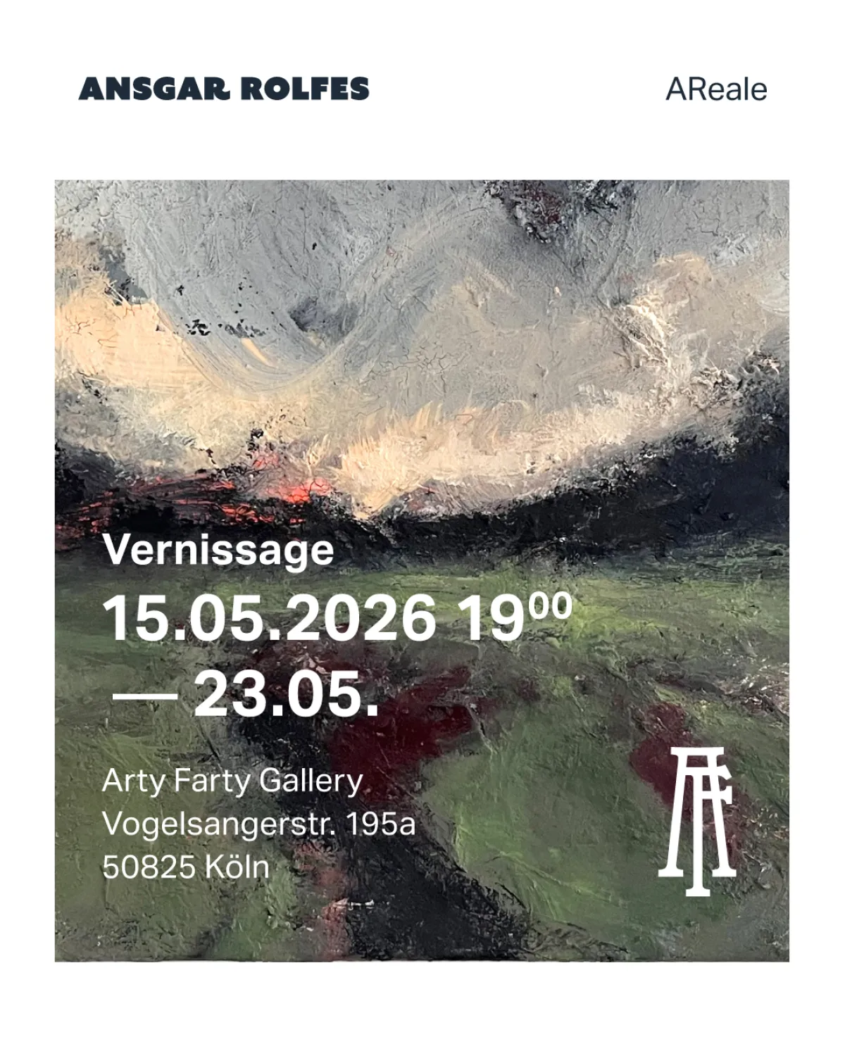 Einladung zur Ausstellung mit Vernissage