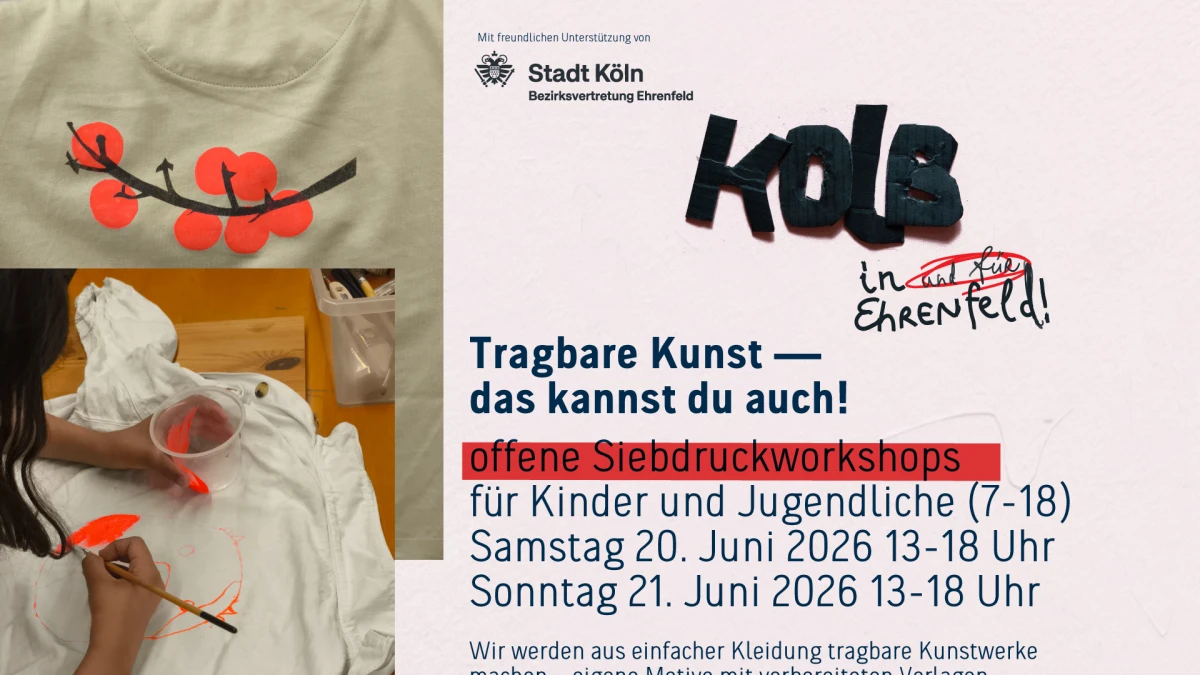 Einladung zur Ausstellung "Tragbare Kunst - das kannst du auch!" von Spendenempfehlung 5-20 Euro in 20, Köln